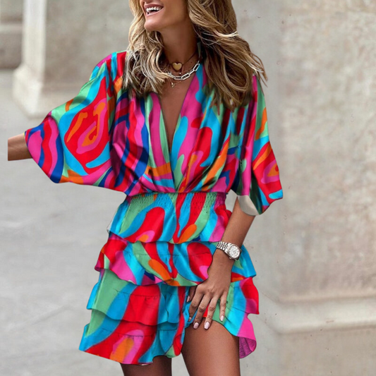 TAYLOR - VIBRANT COLOURFUL DRESS