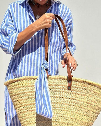 JENNIFER - OVERSIZED STRIPED LINEN SHIRT