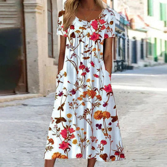 ULLA - FLORAL DRESS WITH PREMIUM COMFORT