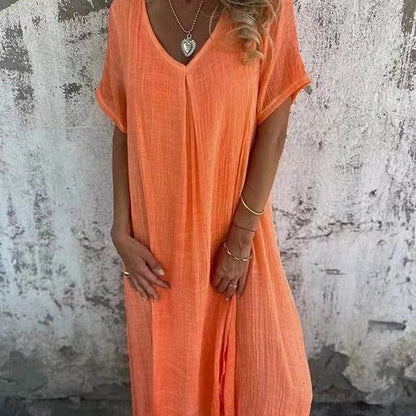 LAUREN - ELEGANT V-NECK DRESS FOR SUMMER